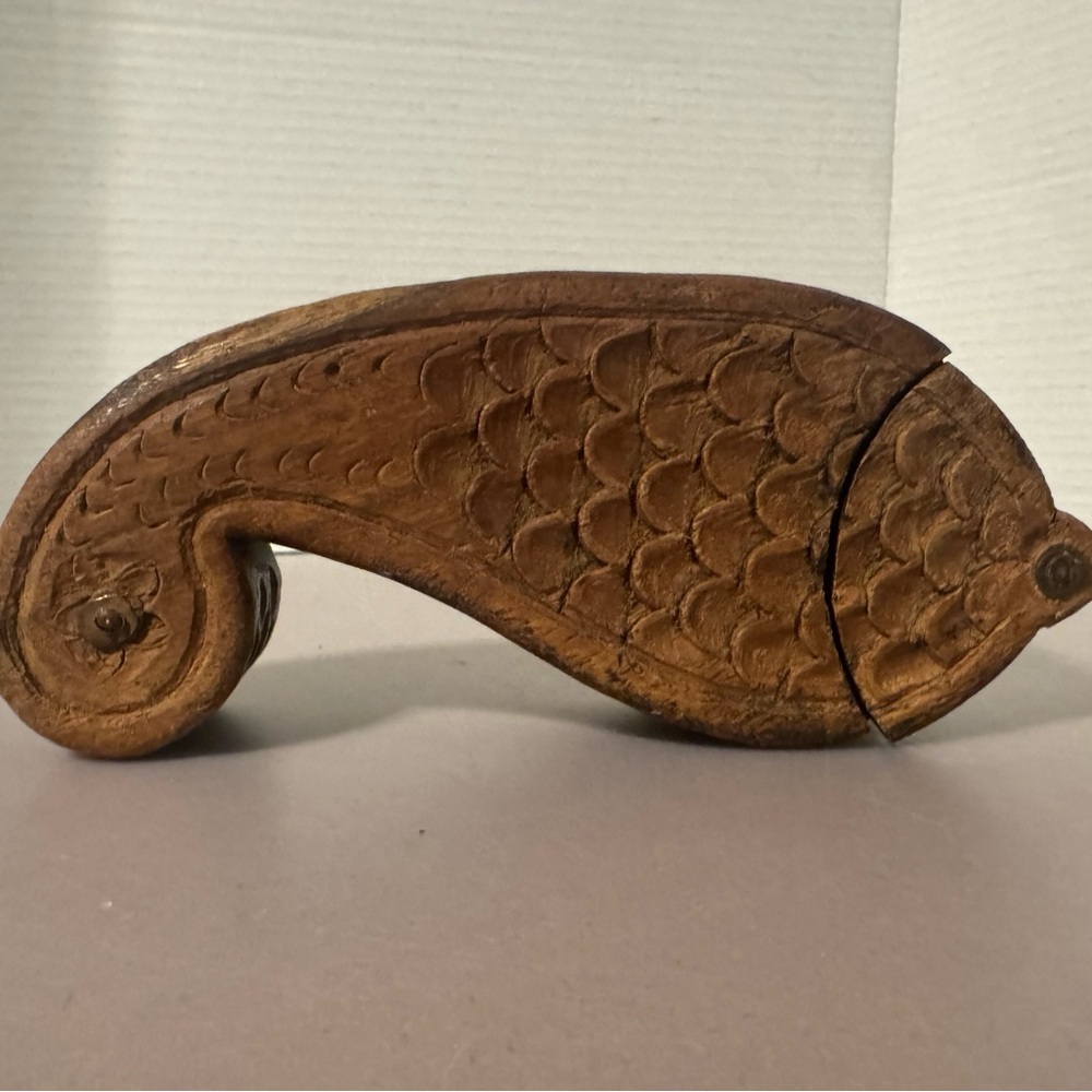RARE Antique India Hand Carved Wooden Box